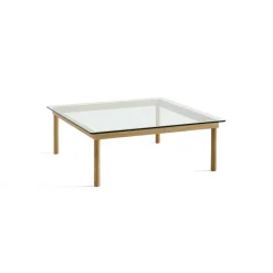 Hay Table basse Kofi Chêne Massif u0026 Verre Clair - l 100 x L 100 x h 36 cm > Tables Basses & D'appoint