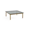 Hay Table basse Kofi Chêne Massif u0026 Verre Teinté Gris - l 100 x L 100 x h 36 cm > Tables Basses & D'appoint