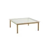 Hay Table basse Kofi Chêne Massif u0026 Verre Roseau Transparent - l 100 x L 100 x h 36 cm > Tables Basses & D'appoint
