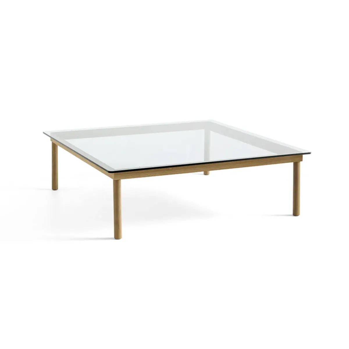Hay Table basse Kofi Chêne Massif u0026 Verre Clair - l 120 x L 120 x h 36 cm > Tables Basses & D'appoint