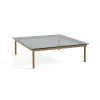 Hay Table basse Kofi Chêne Massif u0026 Verre Teinté Gris - l 120 x L 120 x h 36 cm > Tables Basses & D'appoint
