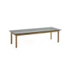 Hay Table basse Kofi Chêne Massif u0026 Verre Teinté Gris - l 140 x L 50 x h 36 cm > Tables Basses & D'appoint