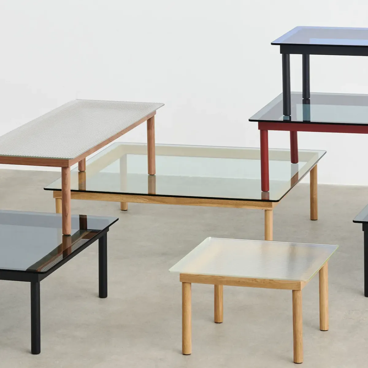 Hay Table basse Kofi Chêne Massif u0026 Verre Clair - l 80 x L 80 x h 36 cm > Tables Basses & D'appoint