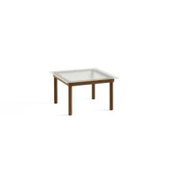 Hay Table basse Kofi Noyer Massif u0026 Verre Roseau Transparent - l 60 x L 60 x h 36 cm > Tables Basses & D'appoint