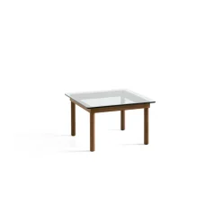Hay Table basse Kofi Noyer Massif u0026 Verre Clair - l 60 x L 60 x h 36 cm > Tables Basses & D'appoint