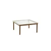 Hay Table basse Kofi Noyer Massif u0026 Verre Roseau Transparent - l 80 x L 80 x h 36 cm > Tables Basses & D'appoint
