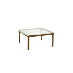 Hay Table basse Kofi Noyer Massif u0026 Verre Roseau Transparent - l 80 x L 80 x h 36 cm > Tables Basses & D'appoint