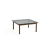 Hay Table basse Kofi Noyer Massif u0026 Verre Teinté Gris - l 80 x L 80 x h 36 cm > Tables Basses & D'appoint
