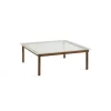 Hay Table basse Kofi Noyer Massif u0026 Verre Roseau Transparent - l 100 x L 100 x h 36 cm > Tables Basses & D'appoint