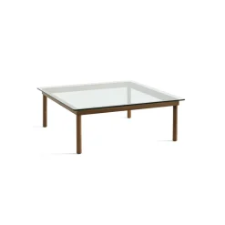 Hay Table basse Kofi Noyer Massif u0026 Verre Clair - l 100 x L 100 x h 36 cm > Tables Basses & D'appoint