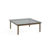 Hay Table basse Kofi Noyer Massif u0026 Verre Teinté Gris - l 100 x L 100 x h 36 cm > Tables Basses & D'appoint