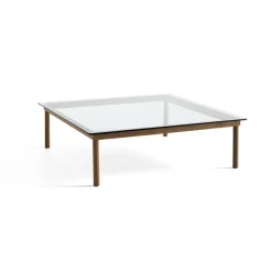 Hay Table basse Kofi Noyer Massif u0026 Verre Clair - l 120 x L 120 x h 36 cm > Tables Basses & D'appoint