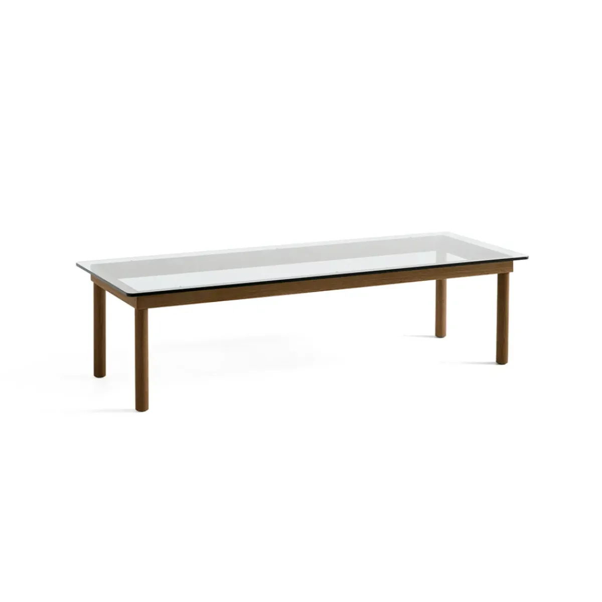 Hay Table basse Kofi Noyer Massif u0026 Verre Clair - l 140 x L 50 x h 36 cm > Tables Basses & D'appoint