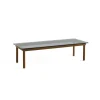 Hay Table basse Kofi Noyer Massif u0026 Verre Teinté Gris - l 140 x L 50 x h 36 cm > Tables Basses & D'appoint