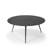 Ethnicraft Table basse Luna en mineaux - noir - Ø 80 x h 35 cm > Tables Basses & D'appoint