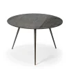 Ethnicraft Table basse Luna - Lava Linear - Whisky - Ø 65 x h 41 cm > Tables Basses & D'appoint