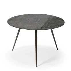 Ethnicraft Table basse Luna - Lava Linear - Whisky - Ø 65 x h 41 cm > Tables Basses & D'appoint