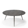Ethnicraft Table basse Luna - Lava Linear - Whisky - Ø 80 x h 35 cm > Tables Basses & D'appoint