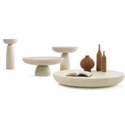 MOGG Table basse Olo - Ø 100 x h 15 cm - Ivoire > Tables Basses & D'appoint