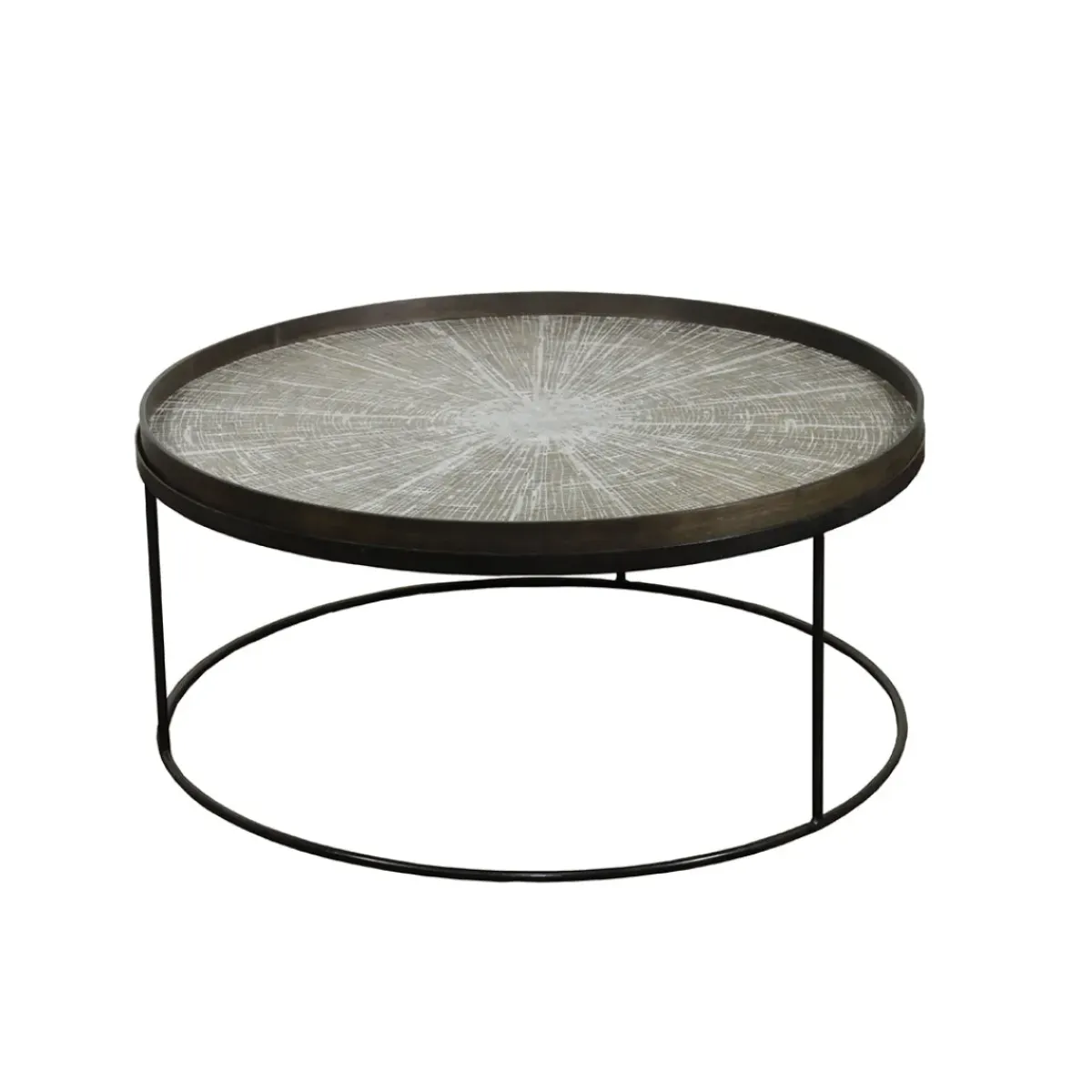 Ethnicraft Table basse pour Plateau rond en métal - Ø 93 cm > Tables Basses & D'appoint