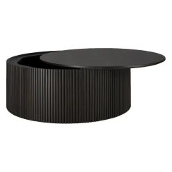 Ethnicraft Table basse ronde Roller Max en acajou - Marron > Tables Basses & D'appoint