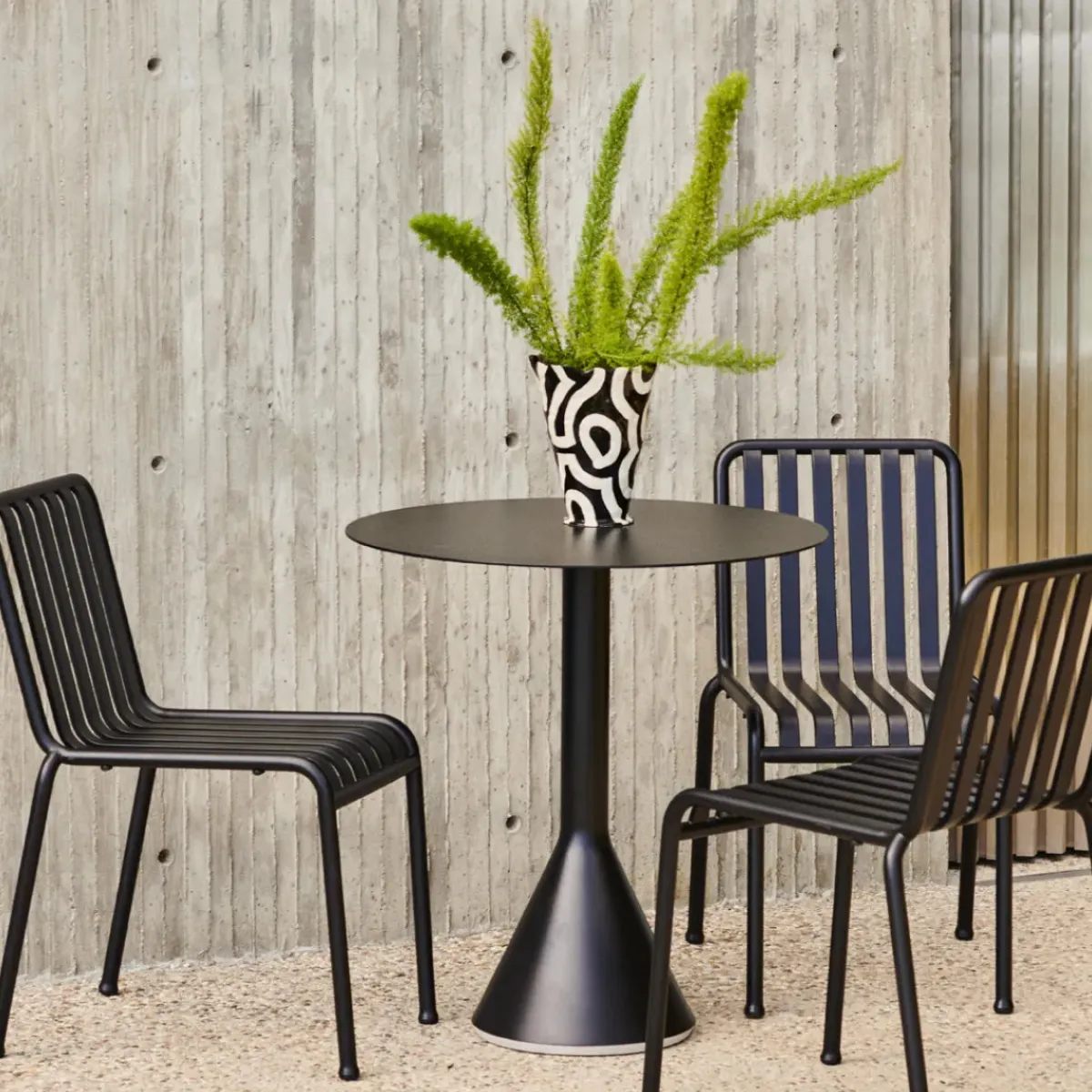 Hay Table Cone Palissade - Ø 90 x h 74 cm - Anthracite > Tables D'extérieur