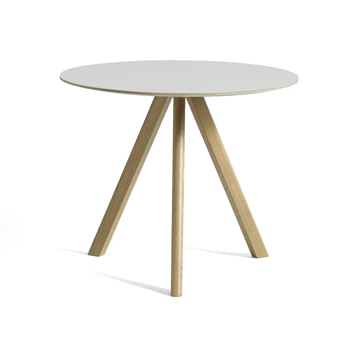 Hay Table CPH20 Ronde Chêne clair huilé u0026 Linoleum - Crème > Tables|Tables À Manger