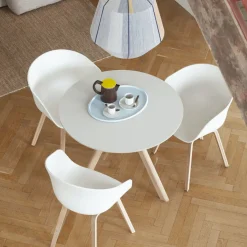 Hay Table CPH20 Ronde Chêne clair huilé u0026 Linoleum - Crème > Tables|Tables À Manger
