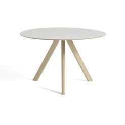 Hay Table CPH20 Ronde Chêne huilé mat u0026 Linoleum - Crème > Tables|Tables À Manger