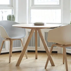Hay Table CPH20 Ronde Chêne huilé mat u0026 Linoleum - Crème > Tables|Tables À Manger