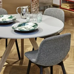 Hay Table CPH20 Ronde Chêne u0026 Linoleum - Crème > Tables|Tables À Manger