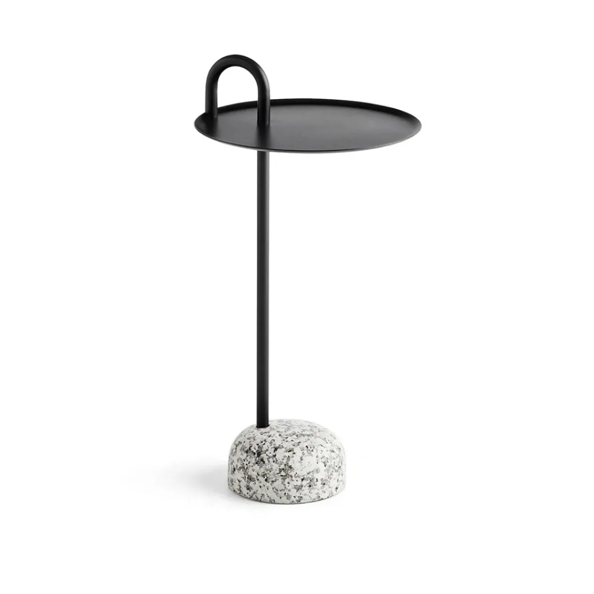 Hay Table d'appoint Bowler en acier et granit - Noir > Tables Basses & D'appoint
