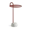 Hay Table d'appoint Bowler en acier et granit - Rouge > Tables Basses & D'appoint