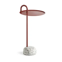 Hay Table d'appoint Bowler en acier et granit - Rouge > Tables Basses & D'appoint