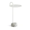 Hay Table d'appoint Bowler en acier et granit - Blanc crème > Tables Basses & D'appoint