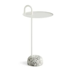 Hay Table d'appoint Bowler en acier et granit - Blanc crème > Tables Basses & D'appoint