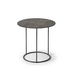 Ethnicraft Table d'Appoint Céleste - Lava - Whisky - Ø 47 cm > Tables Basses & D'appoint