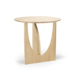 Ethnicraft Table d'appoint Geometric chêne verni - Ø 51 x h 50 cm > Tables Basses & D'appoint
