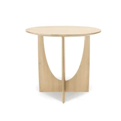 Ethnicraft Table d'appoint Geometric chêne verni - Ø 51 x h 50 cm > Tables Basses & D'appoint