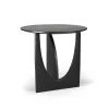Ethnicraft Table d'appoint Geometric en chêne noir verni - Ø 51 x h 50 cm > Tables Basses & D'appoint