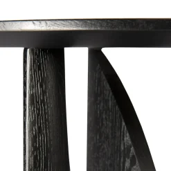 Ethnicraft Table d'appoint Geometric en chêne noir verni - Ø 51 x h 50 cm > Tables Basses & D'appoint