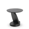 Ethnicraft Table d'appoint Oblic en teck noir verni - Ø 52 cm > Tables Basses & D'appoint