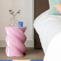 &klevering Table d'appoint Pillar Marshmallow > Tables Basses & D'appoint