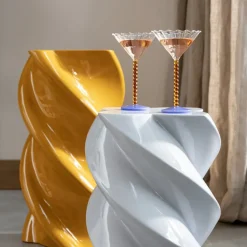 &klevering Table d'appoint Pillar Marshmallow > Tables Basses & D'appoint