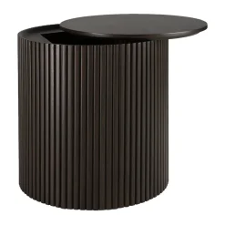 Ethnicraft Table d'appoint ronde Roller Max en acajou - Marron > Tables Basses & D'appoint