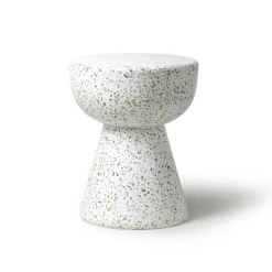 HK Living Table d'appoint Terrazzo - Blanc > Tables Basses & D'appoint