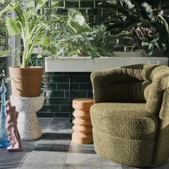 HK Living Table d'appoint Terrazzo - Blanc > Tables Basses & D'appoint