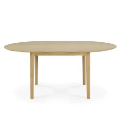 Ethnicraft Table à rallonge Bok en chêne - L 129/179 cm > Tables|Tables À Manger