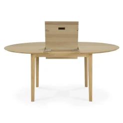 Ethnicraft Table à rallonge Bok en chêne - L 129/179 cm > Tables|Tables À Manger