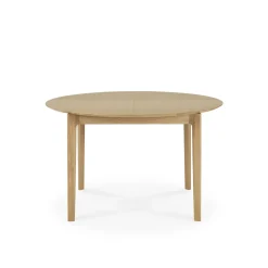 Ethnicraft Table à rallonge Bok en chêne - L 129/179 cm > Tables|Tables À Manger
